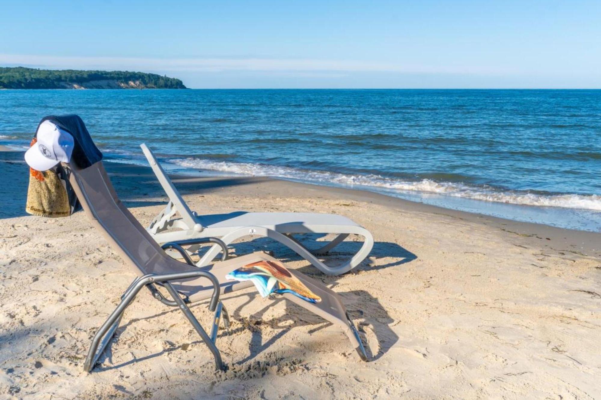 Traumhaftes Appartement Mit Balkon - Odins Blick Wohnung 6 - Mit Privatstrand, Sauna Lobbe Buitenkant foto